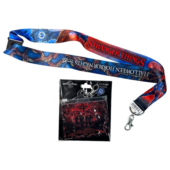 2023 Universal Studios Halloween Horror Nights Stranger Things Pouch & Lanyard - Picture 1 of 1